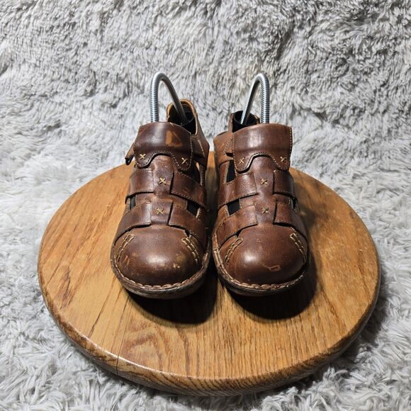 Born Cabot III Womens Size 9/40.5 Brown Leather Fisherman Sandals - Picture 3 of 11